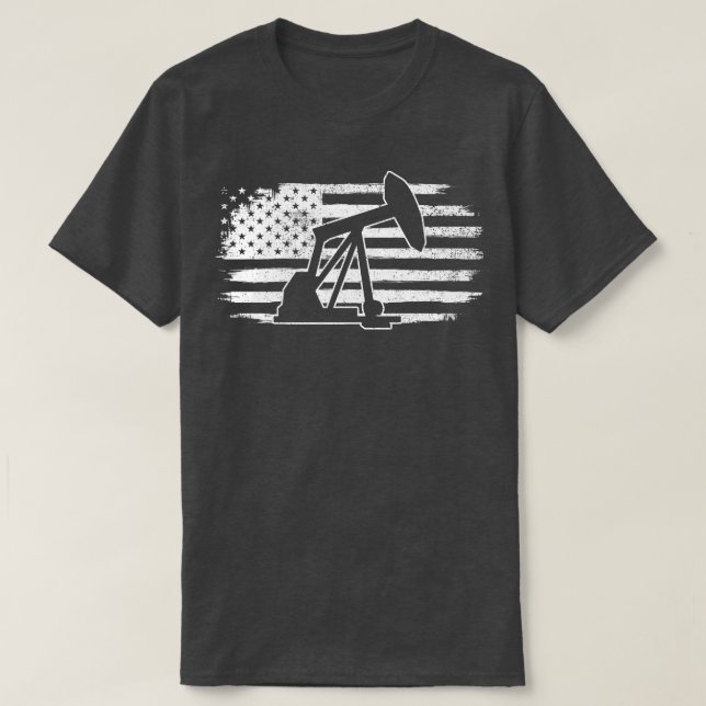 T-shirt Huile Rig Huile Pompe Champ Huile Jack (Design devant)