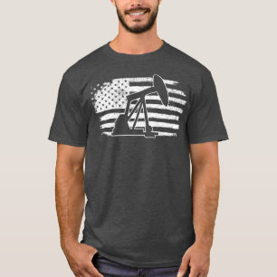 T-shirt Huile Rig Huile Pompe Champ Huile Jack