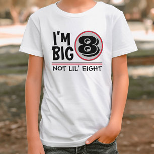 T-shirt Huit Anniversaire Je suis grand 8 Pas le huit gris
