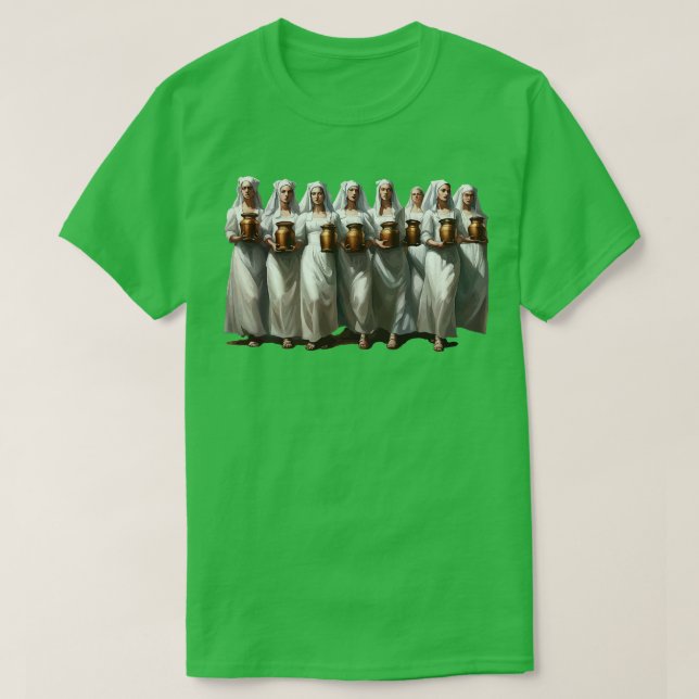 T-shirt Huit employées de maison coupées de lait (Design devant)