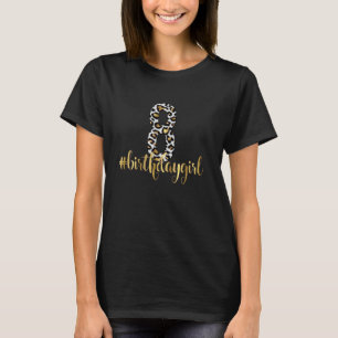 T-shirt Huit tenue de fille pour 8ème anniversaire Glam lé