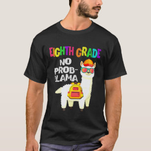 T-shirt Huitième année sans problème lama premier jour d'é