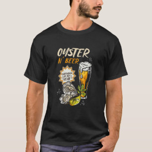 T-shirt Huître Et Bière Tous Les Jours De L'Année Huître A