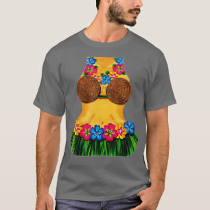 T-shirt Hula Dancer Body Coconut Bra Luau Tiki Party