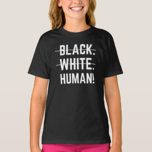 T-shirt humain blanc noir