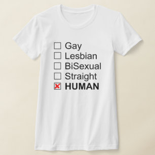 T-shirt Humain droit bisexuel lesbien gai aucuns