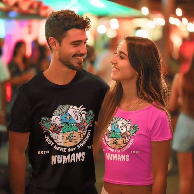 T-shirt Humains ? Juste ici pour les snacks ! Alien Hallow (Créateur téléchargé)