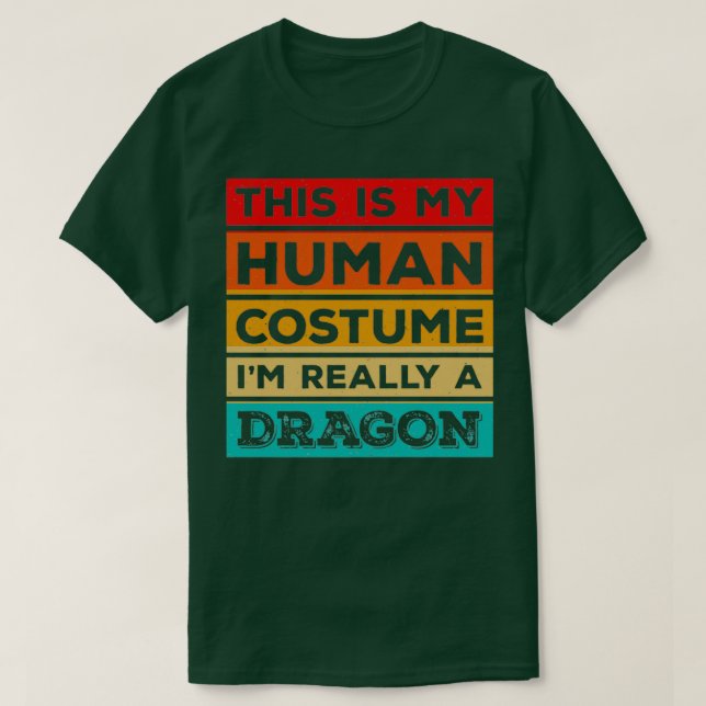 T-shirt Human Costume Dragon Fire Halloween Beast Wings 1 (Design devant)