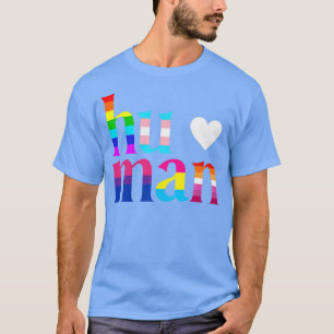 T-shirt HUMAN LGBT Drapeau Gay pride Mois Transgenre Rainb