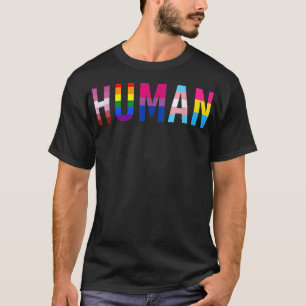 T-shirt HUMAN LGBT Drapeau Gay pride Mois Transgenre Rainb