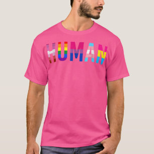 T-shirt HUMAN LGBT Flag Gay Pride Month Transgender Rainbo