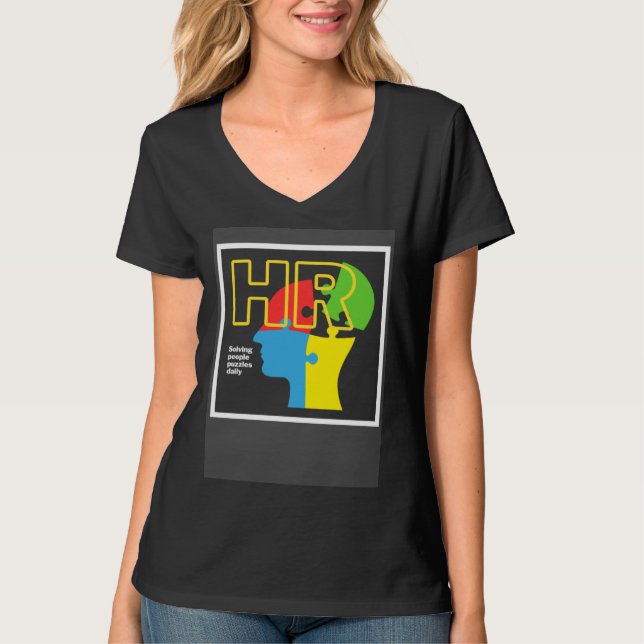 T-shirt Human Resource HR Solving People Puzzles Daily (Devant)