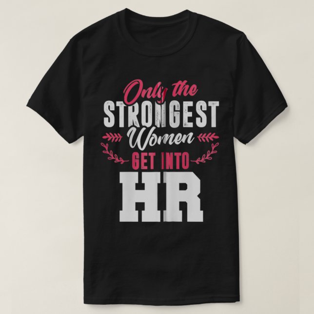 T-shirt Human Resources  HR Lady Funny Female HR Gift Zip  (Design devant)