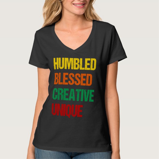 T-shirt Humbled Blessed Creative Unique (Devant)