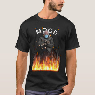 T-shirt Humeur Amusante Bernie Sanders Mittens Flames mème