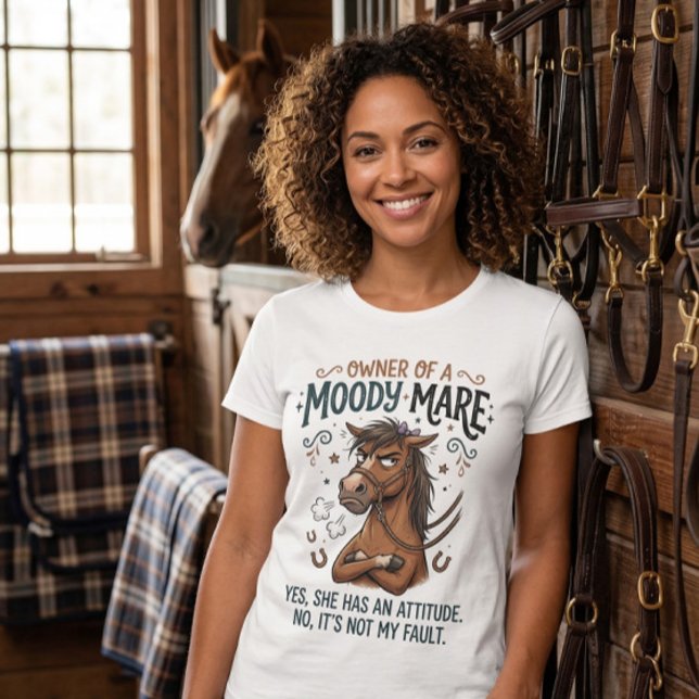 T-shirt Humeur de Cheval Grincheux humour de vie de grange (Créateur téléchargé)