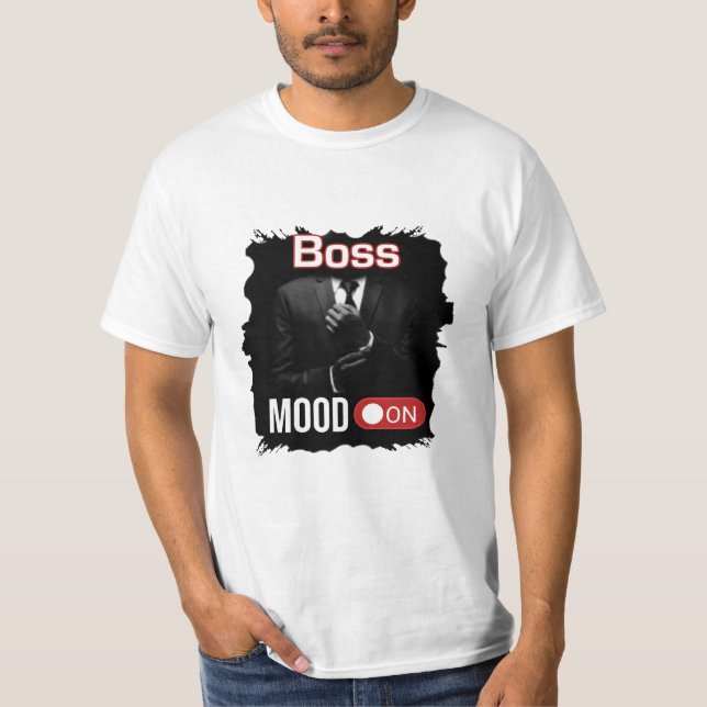 T-shirt Humeur du patron sur noir (Devant)