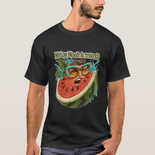 T-shirt Humeur Melon Activée Drôle Visage Pastèque