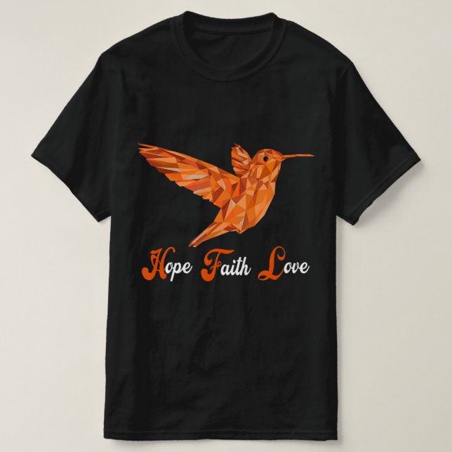 T-shirt HummingBird Aml Sensibilisation à la leucémie (Design devant)