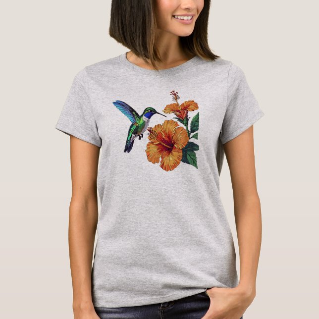 T-shirt Hummingbird Hibiscus (Devant)
