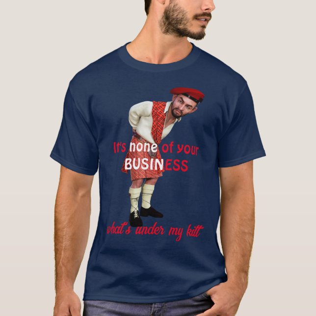 T-shirt Humoristique 'Aucun de vos affaires' Tuez des homm (Devant)