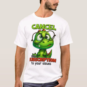 T-shirt humoristique avec un joli dino avec des lu