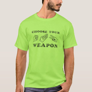 T-Shirt Humoristique Pierre Feuille Ciseaux Humour