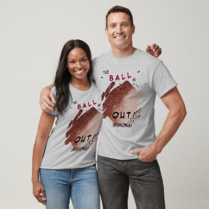 T-shirt humoristique Terrain de Tennis OUT (debout