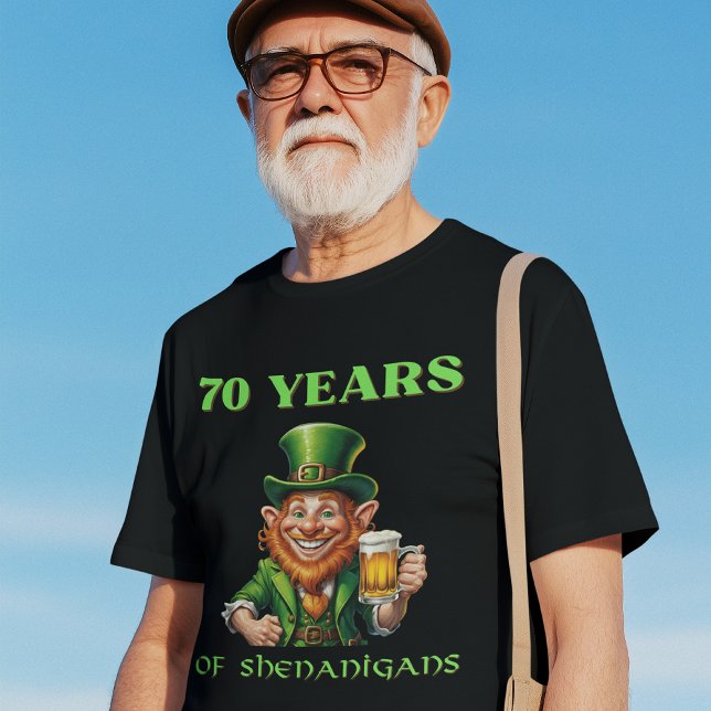 T-shirt Humorous Saint Patrick's 70th Birthday Celebration (Créateur téléchargé)