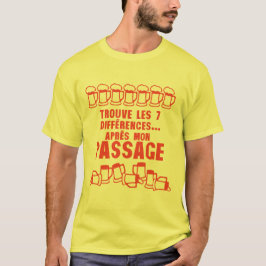 T-shirt Humour alcool 7 difference apres mon passage biere