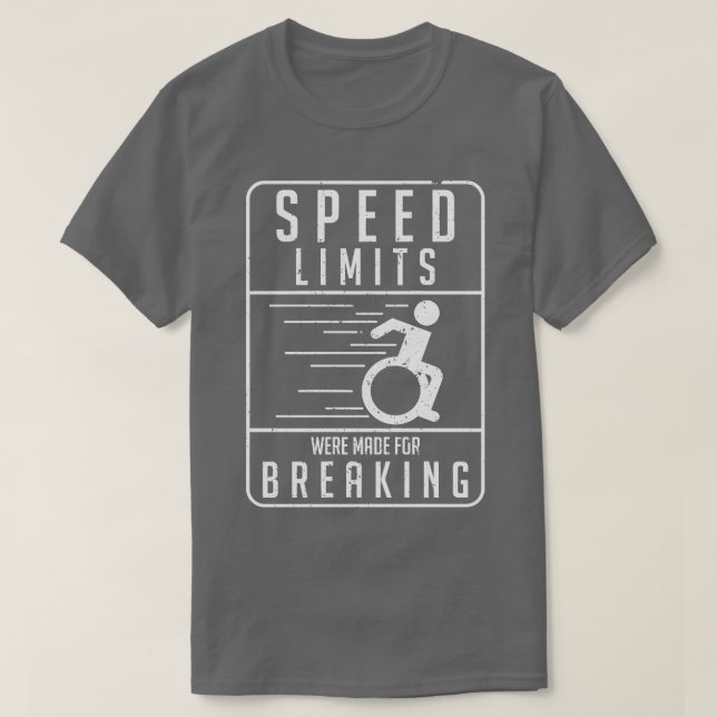 T-shirt Humour Amputé en fauteuil roulant amusant (Design devant)