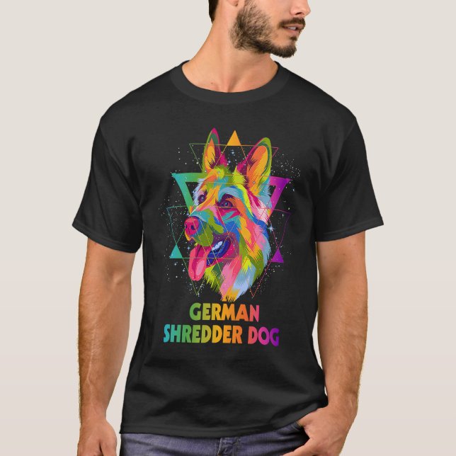 T-shirt Humour berger allemand Shredder Chien allemand She (Devant)