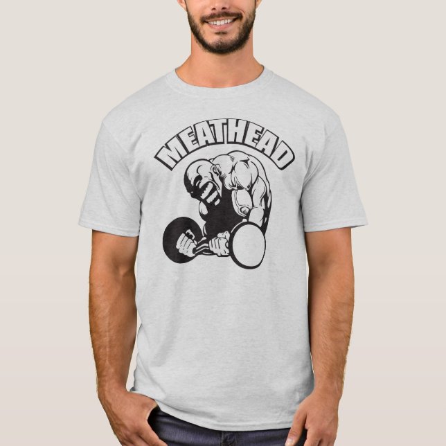 T-shirt humour "Body building" - MEATHEAD (Devant)