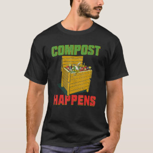 T-shirt Humour Compost se produit train de jardinage