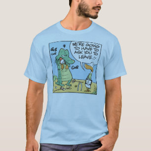 T-shirt Humour de bande dessinée de croquet de crocodile