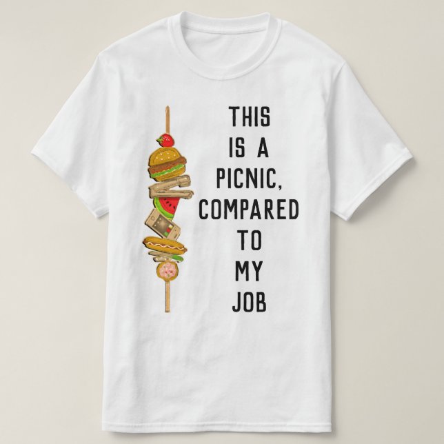 T-shirt humour de bureau (Design devant)