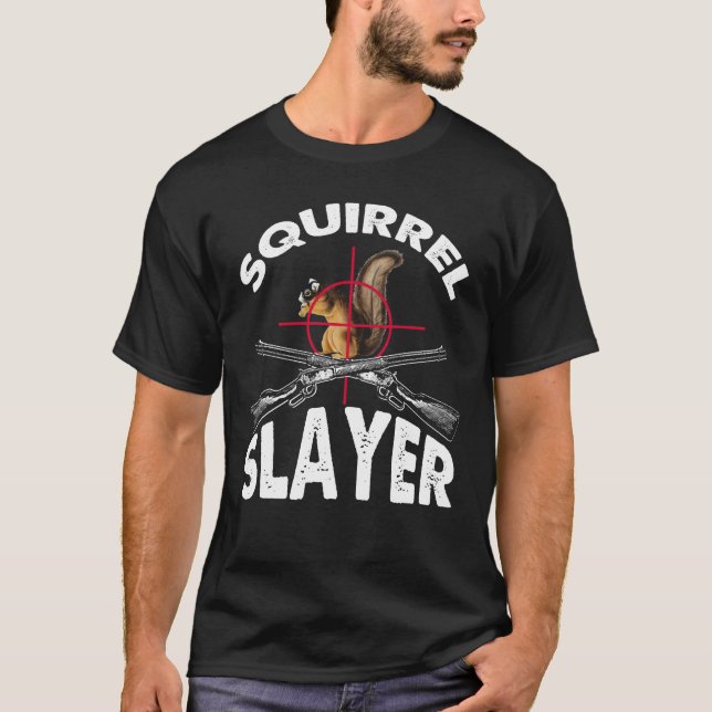 T-shirt Humour de chasse à l'écureuil (Devant)