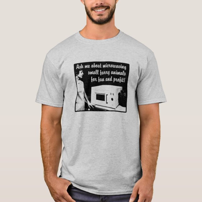T-shirt Humour de chemise Funny Four Microwave (Devant)