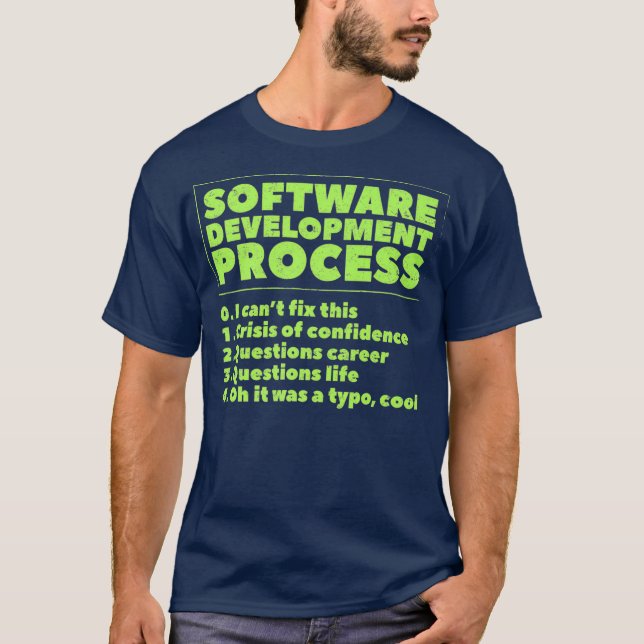 T-shirt Humour de codeur de développeur de logiciel drôle (Devant)