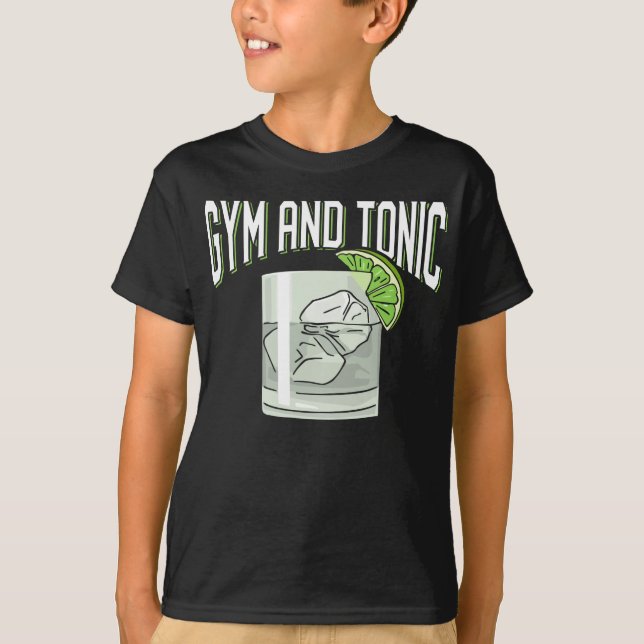 T-shirt Humour De Fitness Gin Tonic Pun (Devant)
