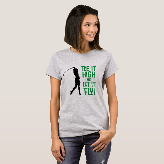 T-shirt Humour de golf pour femmes Funny Sports mignonette (Devant entier)