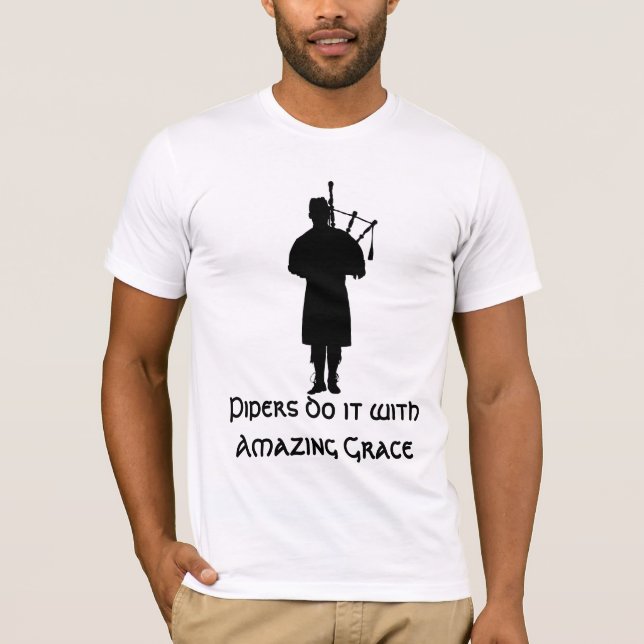T-shirt Humour de joueur de cornemuse (Devant)