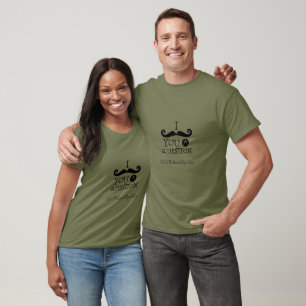 T-shirt Humour de la moustache noire