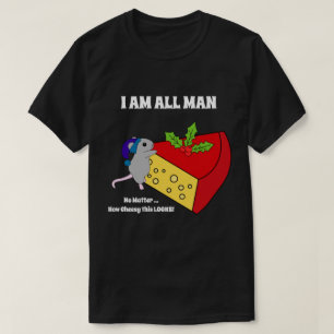 T-shirt Humour de la souris au fromage Noël Manly Drôle