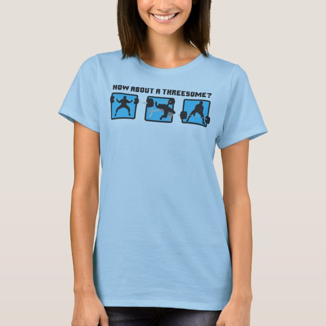 T-shirt humour de "levage d'énergie" - Trois (Devant)