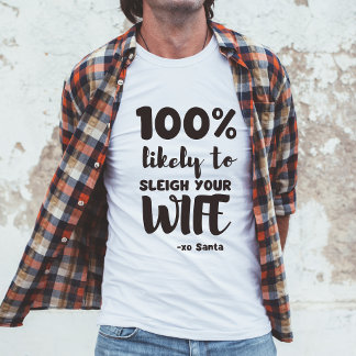 T-shirt Humour de Noël Naughty Père Noël