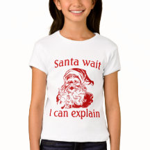 Humour de Noël Santa attends, je peux expliquer