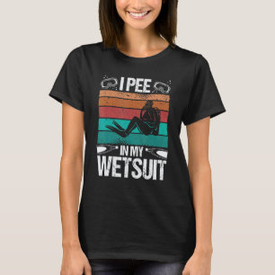 T-shirt Humour de plongeur en scaphandre Je fais pipi dans