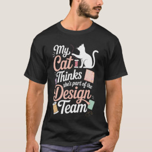 T-shirt Humour de Quilting pour amateur de chat Couture Tr