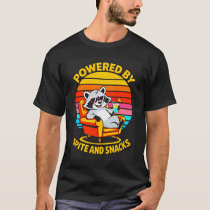 T-shirt Humour de Raton Laveur Alimenté par l'Acharnement